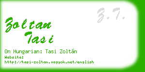 zoltan tasi business card